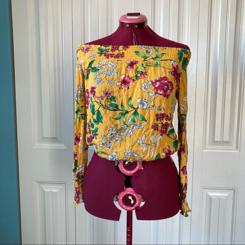Off shoulder Yellow Shirt